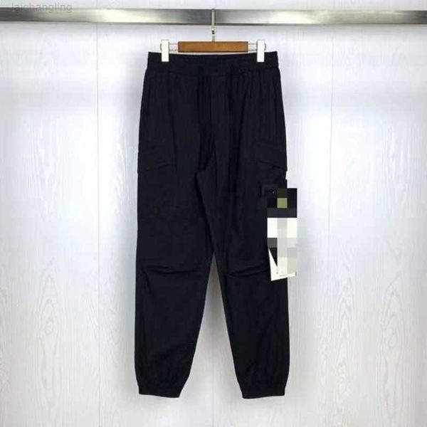 

ston men women designer track compass pants casual cargo multi-pocket harem hip hop stretch european sizes8kg3, Black