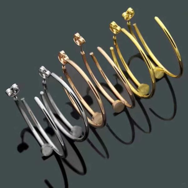 

eller nail earnail carti earrings silver gold rose jewelry, Golden;silver