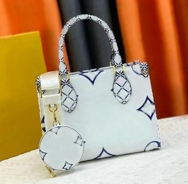 

5a onthego bags on the go designer tote bag mummy totes genuine leather 25cm 2pc messenger crossbody shoulder bag wallet shoppingbag
