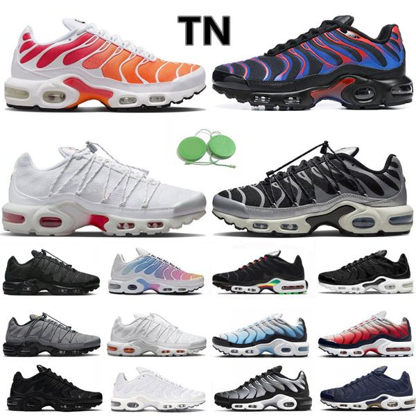 

tn plus tns mens running shoes toggle lacing utility chaussure jade ice white red triple black grey reflective white sunrise men women train