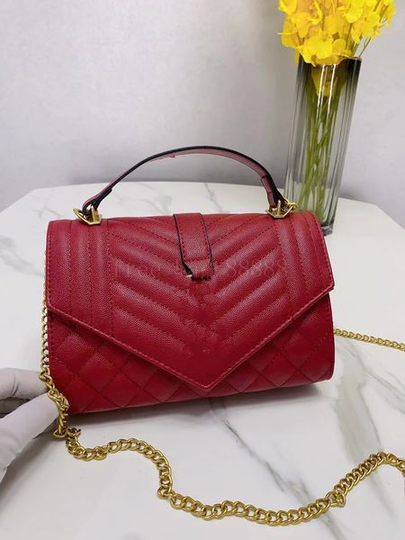 

luxury women's crossbody bag super wear-resistant caviar texture shoulder bag size 23.5*15*8cm classic envelope small square bag