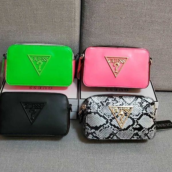 

gs foreign guess home europe and america vintage snake pattern skin pattern candy color small square bag camera bag chain strap one shoulder