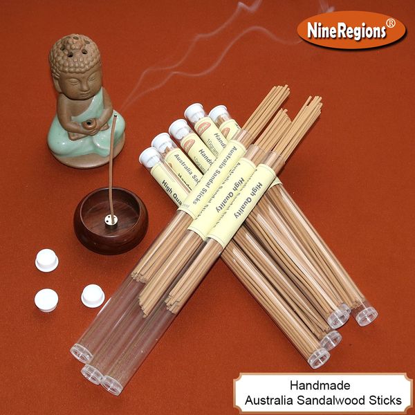 

wholesale 10g west australia sandalwood handmade incense sticks pure natural fragrance room freshener home scents pvc tube packing