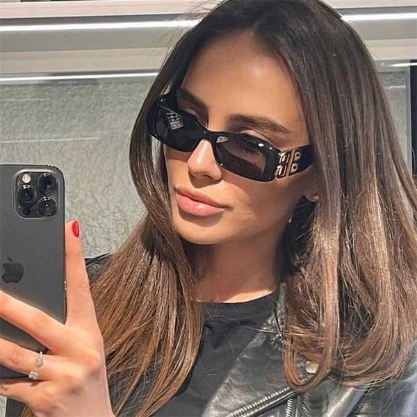 

Fashion top BB sunglasses letter b Paris B's small square fashionable sunglasses ins net red same sunglasses face showing trendy BB0096 with original box