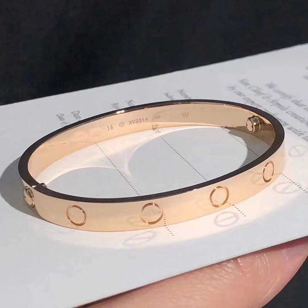 

rose gold love diamond sky star bracelet screw 18k classic couple wide and narrow edition dt3n, Black