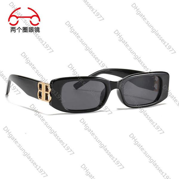 

fashion sunglasses two circles women's small frame square b's personalized, White;black