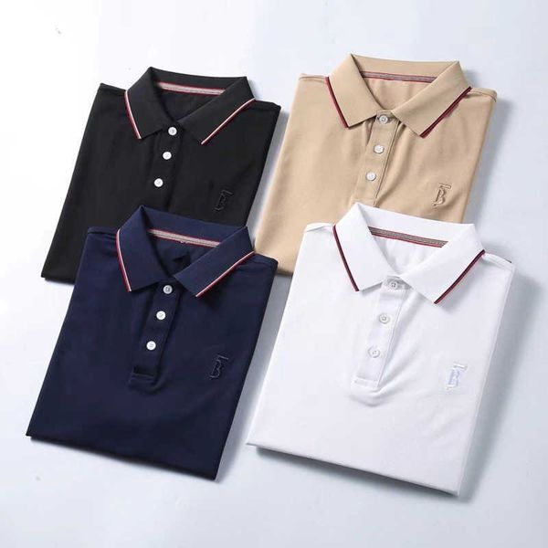 

tb embroidery polo shirt mens business t shirt burb designer shirts summer lapel tshirt cotton sweatshirt pullover tee casual polos luxury m, White;black
