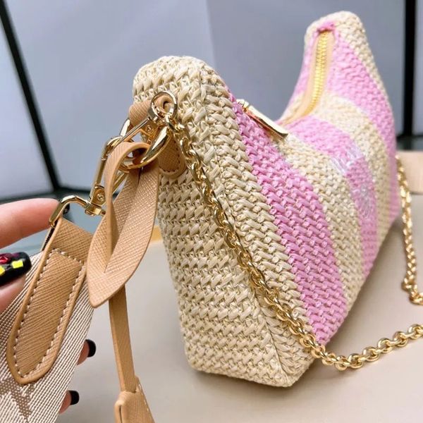 

designer re-edition raffia women shoulder bag leather handbags purses luxury cross body bags handbag purse tote bags