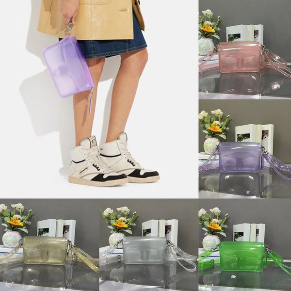 

new jelly tabby pvc candy bags luxury designer women transparent shoulder bag handbag cool summer favoriter flap crossbody bag 7a