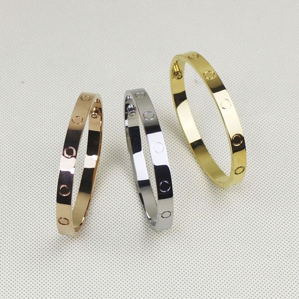 

Fashion Designer Bracelets Titanium Steel Screw Silver Rose Gold Screwdriver Diamond Luxury Classic jewelry Womens Mens Bracelet 18K Gold Plated Bangle Jewelry