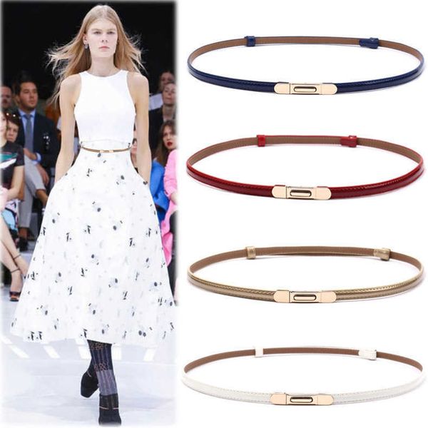 

belts suspenders women's leather fashionable simple and versatile decorative thin belt women's korean version with dress waist cha, Black;brown
