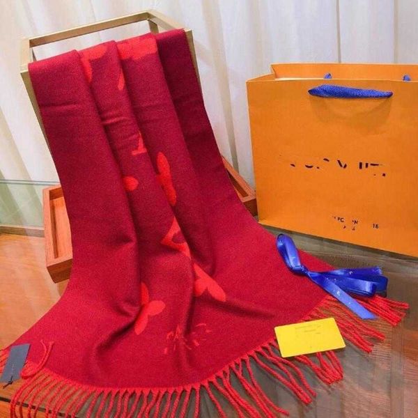 

2023 fashion designer scarves 100% cashmere scarf men's and women's pashmina brand letter scarf large shawl thickened wool warm wi, Blue;gray