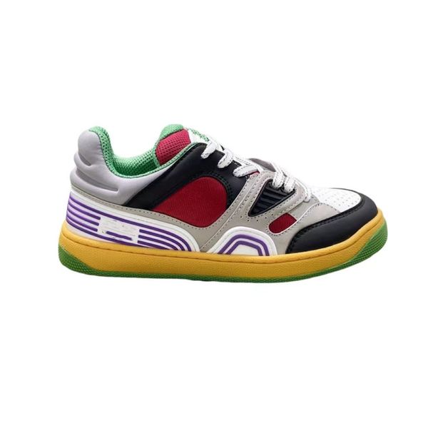 

casual classic l * v g basket shoe women old flowertravel leather lace-up sneaker cowhide fashion flat original designer running trainer let, Black