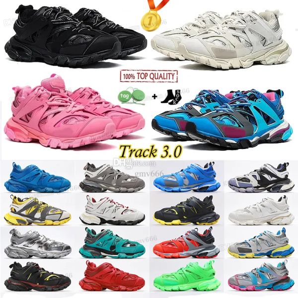 

men women casual shoes luxury designer shoes track 3 3.0 triple white black sneakers tess.s. leather trainer nylon printed platform trainers