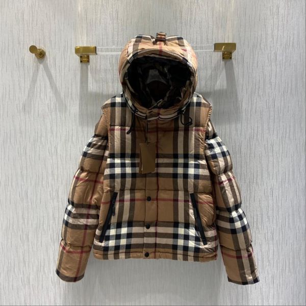 

women's cotton coat vest designer down jacket winter fashion womens outerwear warm mens coat sleeve detachable s, Black;brown