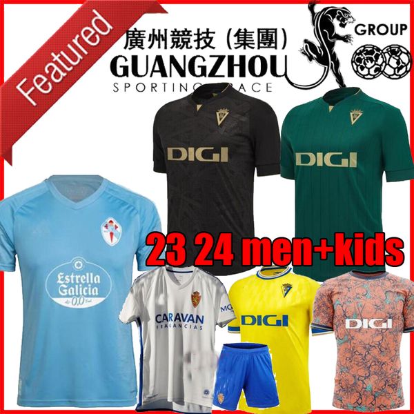 

cadiz carnaval special soccer jerseys 2023 2024 home away alarcon a. negredo blanco men kids kit 23 24 football sets shirts celta de home vi, Black;yellow