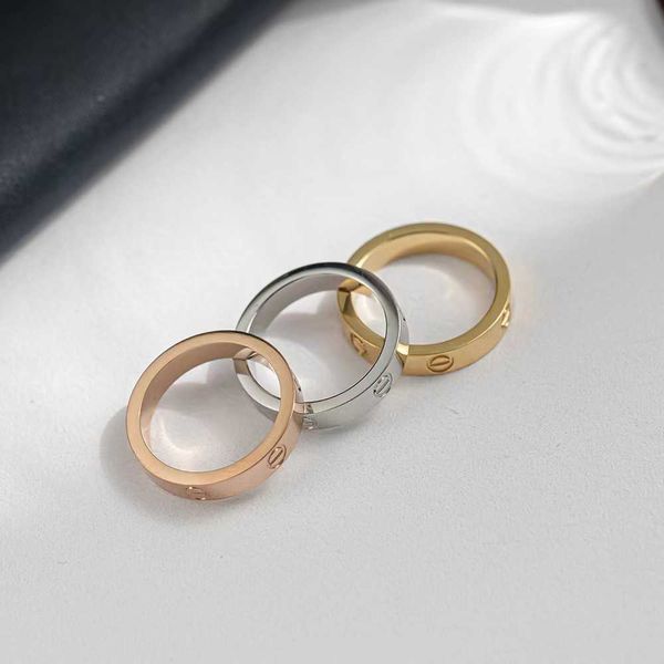 

internet celebrity racing chen shuting same ring strong brother titanium steel couple pair bright gold gift for wife boyfriend, Silver