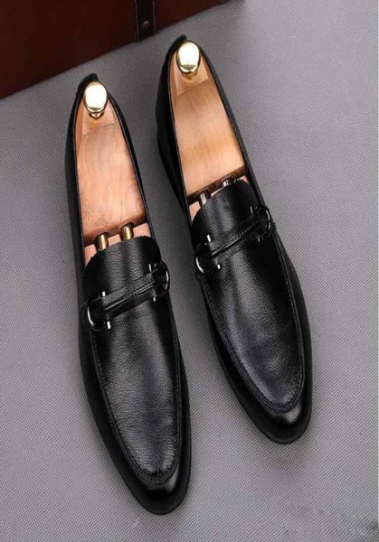

newspring new mens dress shoes loafers pointed wedding casual shoes black shoes7606866