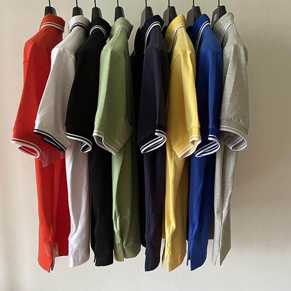 

men's t-shirts summer men's polo shirt 100% cotton outdoor sports leisure men's and women's polo shirt polo shirt 230707, White;black