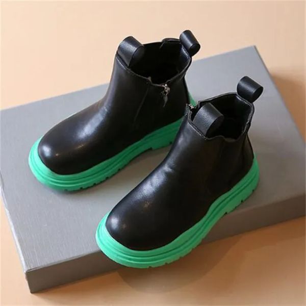 

new fashion children shoes boys girls sneakers kids running sport shoe autumn winter toddler baby ankle booties, Black