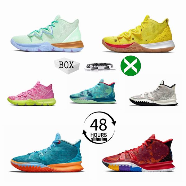 

with box basketball shoes kyries 5s basketball shoes running mens irving sandy leather trainers sports sneakers outdoor mid cut eur 40-46