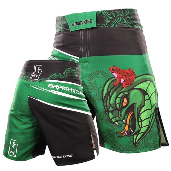 

men's shorts mma muay thai boxing shorts for men green snake kickboxing fighting trunks sanda grappling bjj running sports short pant 2, White;black