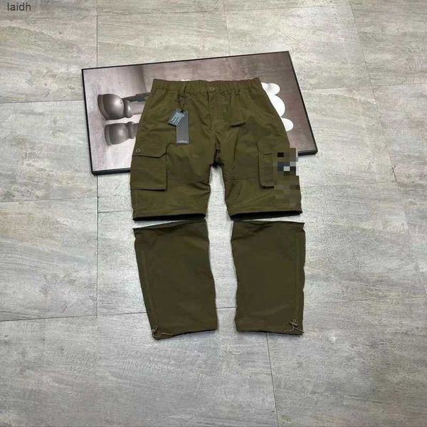 

men women designer track compass pants casual cargo multi-pocket harem hip hop stretch european sizes07h1, Black
