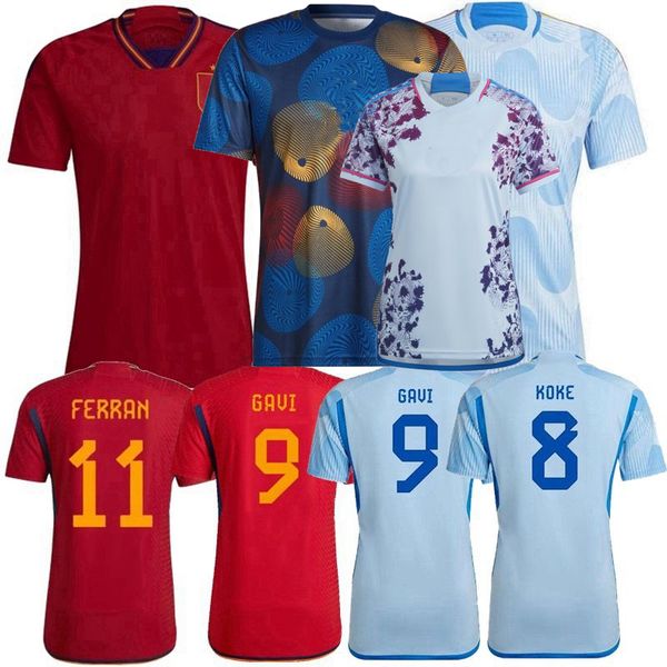 

player fans 2023 2024 spain soccer jerseys le normand laporte asensio morata ferran pedri olmo ansu fati rodrigo merino canales 23 24 footba, Black;yellow