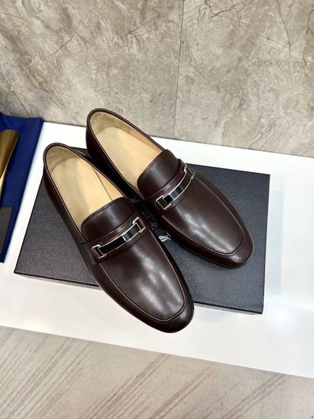 

5a original box luxurious leather shoes men designer dress slip on patent leather mens casual oxford shoe moccasin glitter male footwear poi, Black