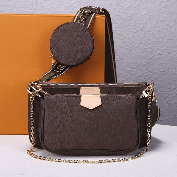 

luxury designer favorite multi pochette women purse handbags leather shoulder messenger bag purses 3 piece sets
