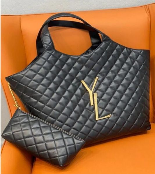 

icare oversize shopping tote bag designer handbag with mini purse quilted sheepskin women's travel backpack shoulder purse shopping bag