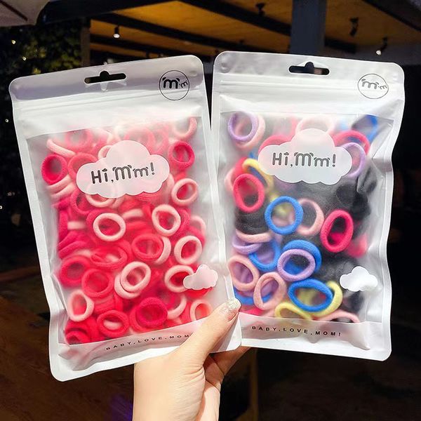 

fashion blogger designer jewelry children's rubber bands, girls' babies do not harm hair, small hair rings headwear clips barrette, Golden;silver