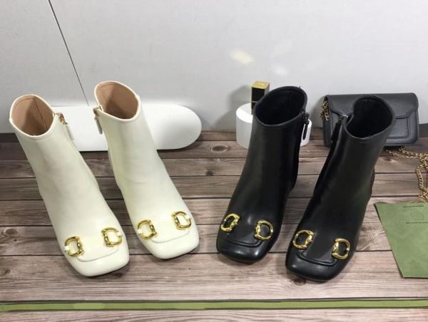 

luxury brand 2021 women fashion boots stereoscopic puppy heel ankle boot booties leather ladies autumn winte1170349, Black