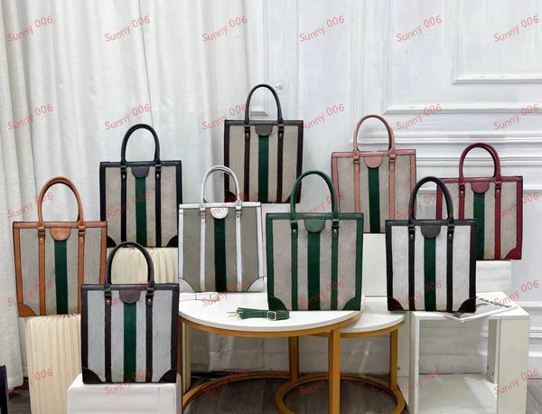 

designer totes for women shoulder bag canvas handbag with ribbon decoration fashion clutch casual luxury double handle striped tote bags