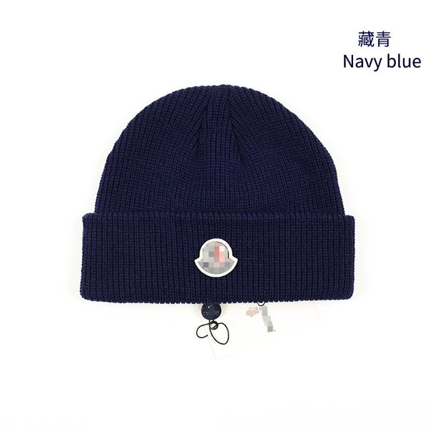 

europe and the united states new hat flanging thickened knitted hats for men and women wool hats tide brand warm cold hats e-commerce wholes, Blue;gray