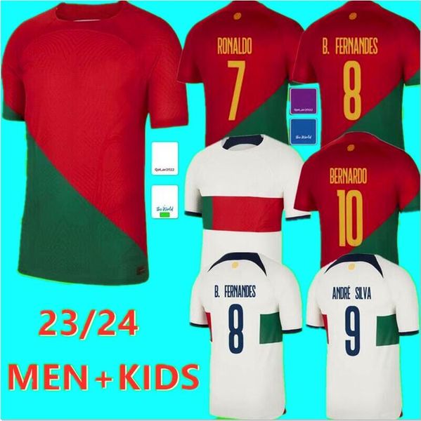 

22 23 joao felix portugals mens soccer jerseys national team bernardo pepe b. fernandes j. moutinho william home away football shirts unifor, Black;yellow