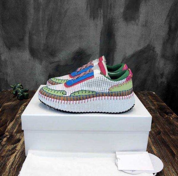 

casual shoes nama sneakers designer women's shoes new pattern canvas shoes rainbow running platform sneakers fashion ch size 35-40, Black