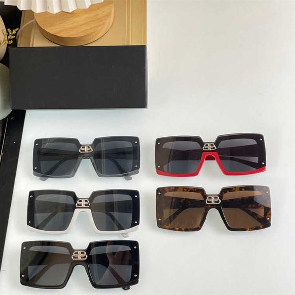 

Fashion top BB sunglasses letter b Paris brand B one-piece lens sunglasses female style INS same generous frame sunglasses male BB0081 with original box