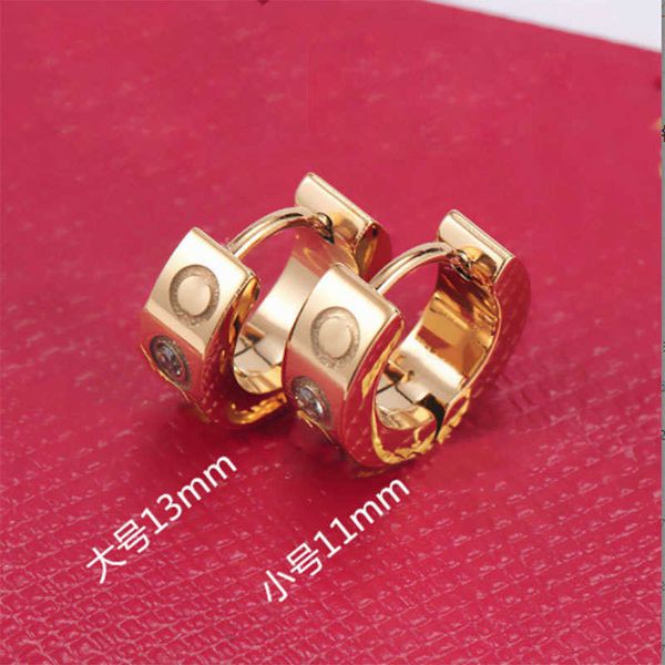 

selling funds fashionable and popular titanium steel open clip earrings carti stainless plated 18k gold, Golden;silver