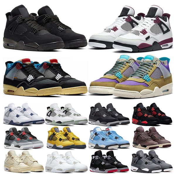

outdoor 4s basketball shoes black cat pine green military white oreo midnight navy seafoam ow-sail university blue mens womens sports sneake