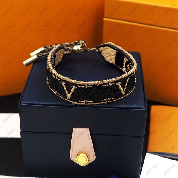 

designer jewelry bracelet fashion mens wide hand rope vintage flower grade womens couple bracelet gift banquet party handrope, Golden;silver