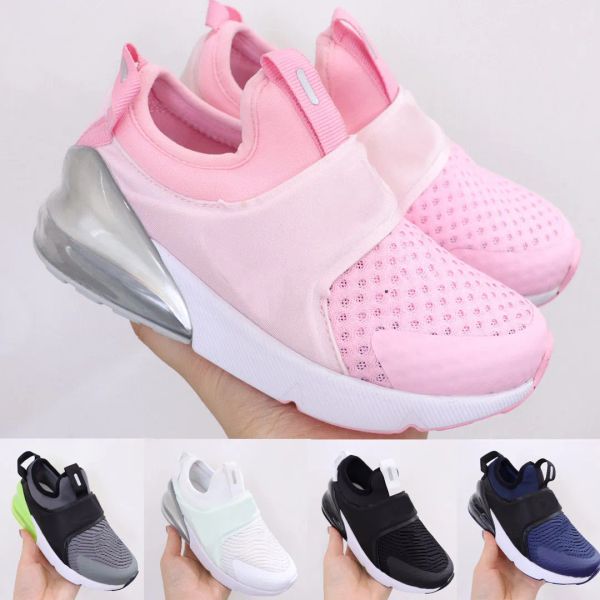 

laceless extreme 27c cushion knit breathable children running shoes boy girl youth kid sport sneaker size 22-35, Black