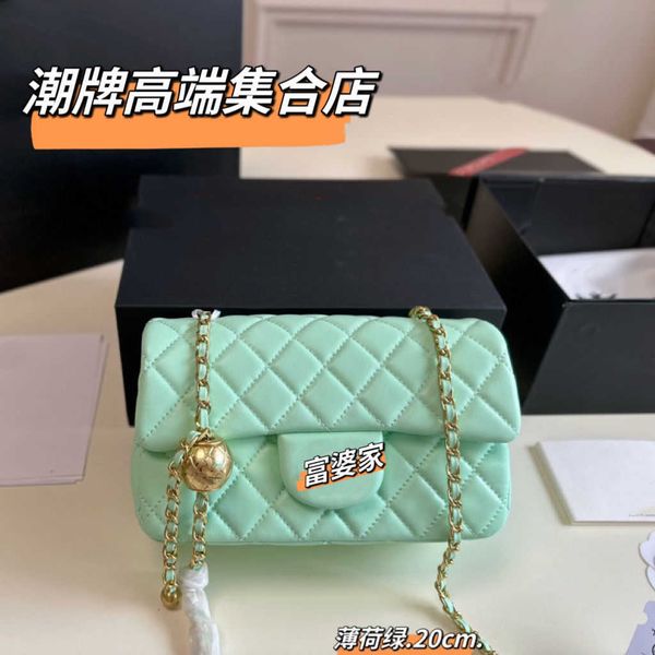 

evening bags large mini/square chubby temperament small golden ball chain crossbody bag classic and versatilexnok