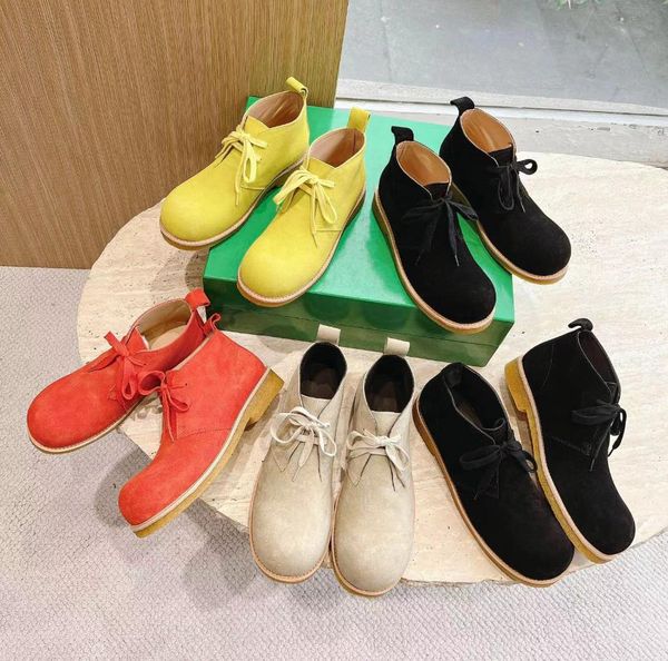 

helium desert boot designer women boots fashion cow suede low boots cowhide high-quality platform nude shoes size 35-39, Black