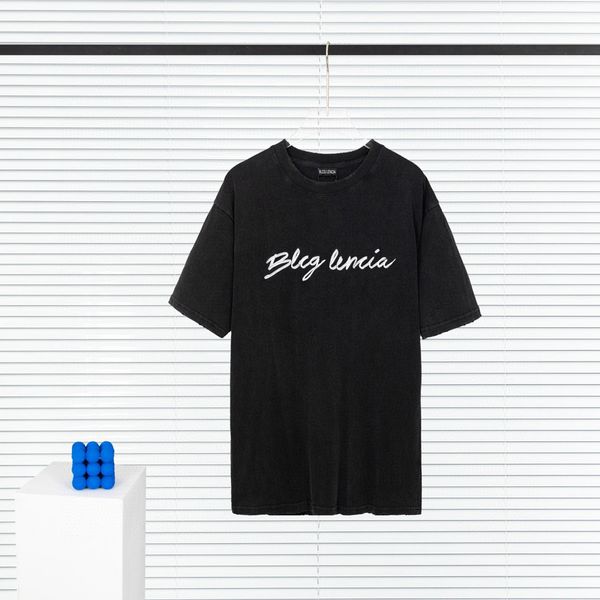 

blcg lencia 2023 summer new 250g 100% cotton fabric t-shirt men print color drop sleeve loose tshirts oversize 202389, White;black