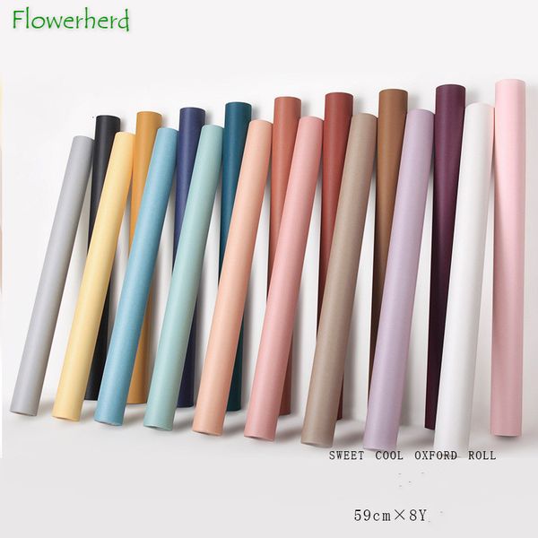 Packaging Paper 59cmx8Y Roll Flower Bouquet Wrapping DIY Waterproof Oxford Floral Craft Gift 230707