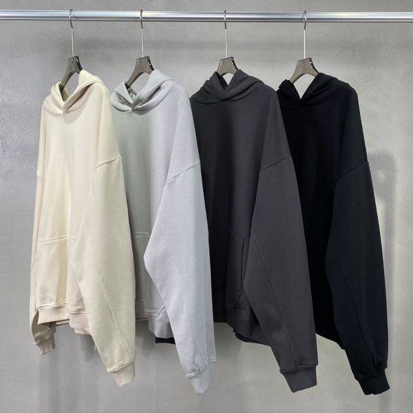 

real pics thin terry hoodie men's loose hoodies 2023ss women, Black;brown