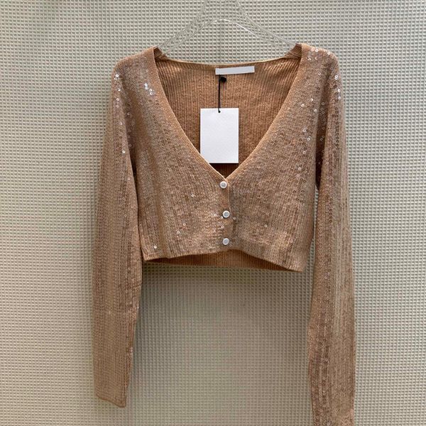 

heavy industry beaded piece temperament shows slim new knitted sweater cardigan women's short v-neck long sleeve outer wear top, White;black