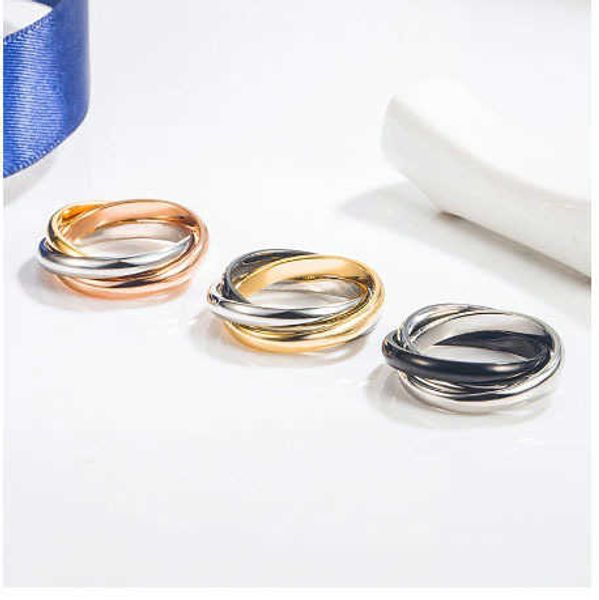 

high version high edition v gold 18k rose tritone carti ring colorful classic screw yellow white, Silver