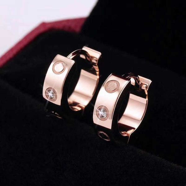 

original boutique popular open-end titanium steel earrings with buckle and straight shaped, Golden;silver